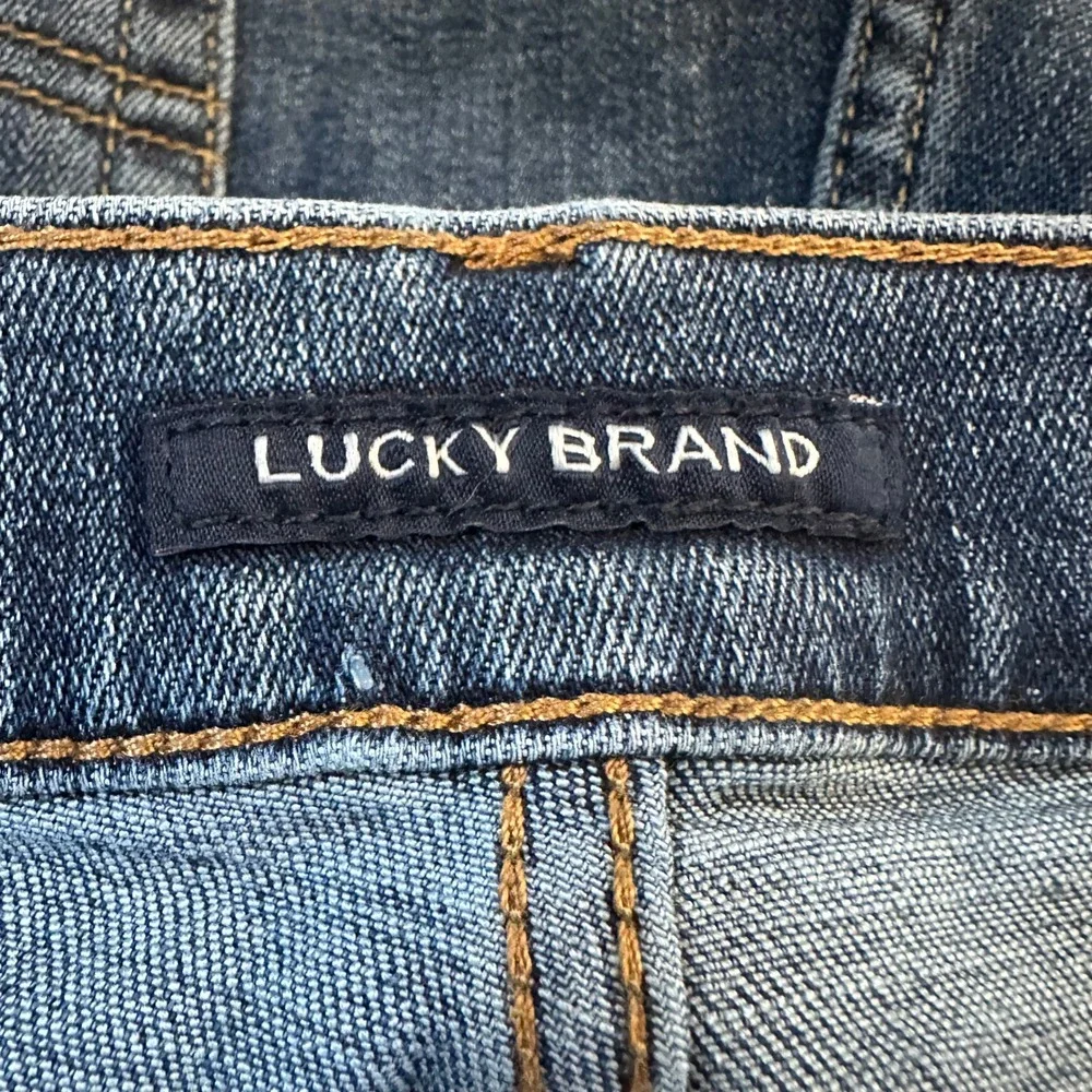 Lucky Brand 410 Athletic Straight Blue Jeans Mens Medium Wash Denim Stretch 36